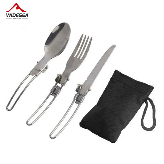 Portable Travel  Foldable Stainless Steel Cutlery Set