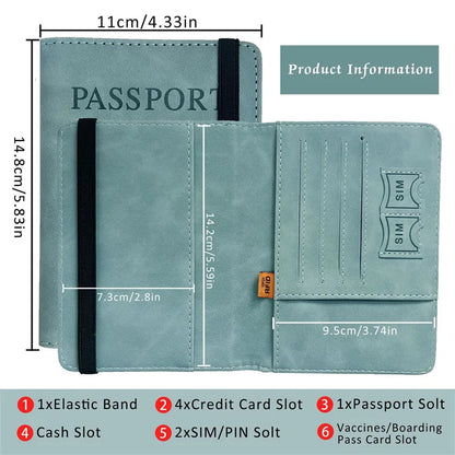 RFID Vintage Business Passport Covers