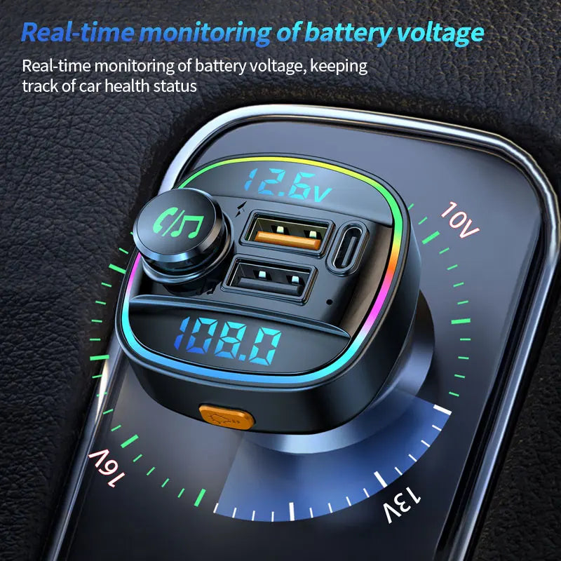 Bluetooth 5.0 FM Transmitter Handsfree Car Radio Modulator