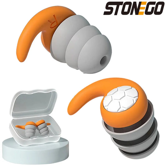 1 Pair Triple Layer Silicone Noise Cancelling Earplugs