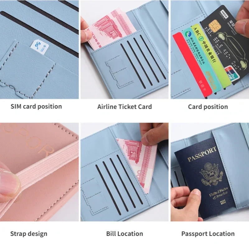 RFID Vintage Business Passport Covers Holder