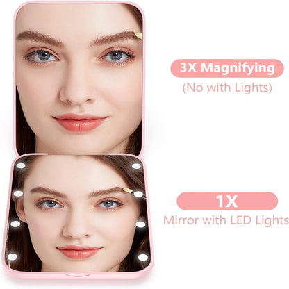 Compact Makeup Mirror with Light