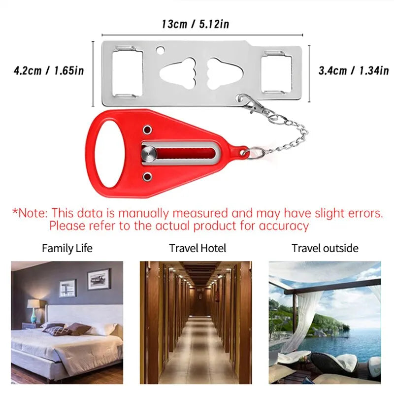 Security Portable Door Lock Latch Hotel Room