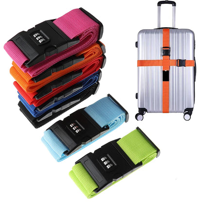 1Pc Travel Luggage Suitcase Secure Lock Strap Belt