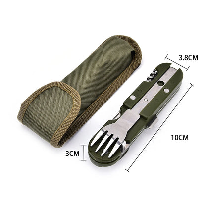 Camping Cutlery Stainless Steel  Folding Knife Fork Spoon