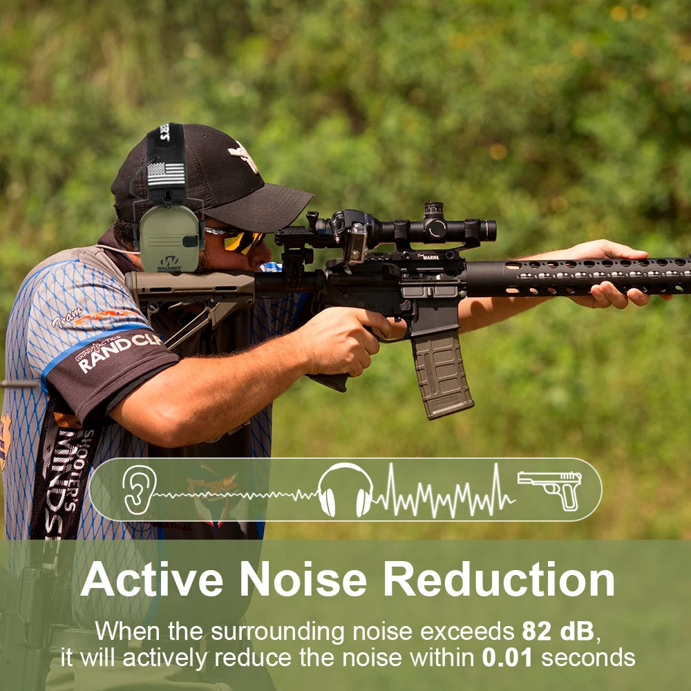 Foldable Tactical Electronic Shooting Earmuff Anti-noise Headphone