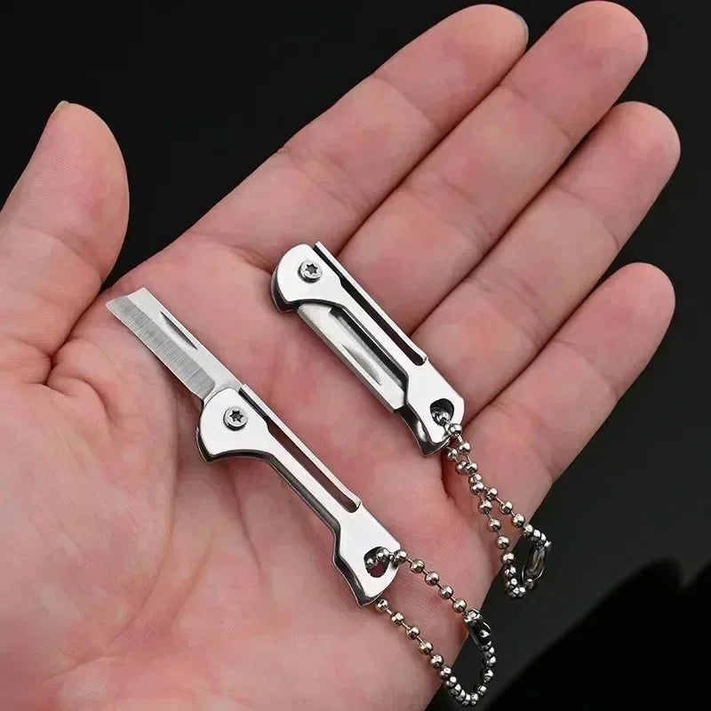 1Pc Stainless Steel Folding Knife Mini