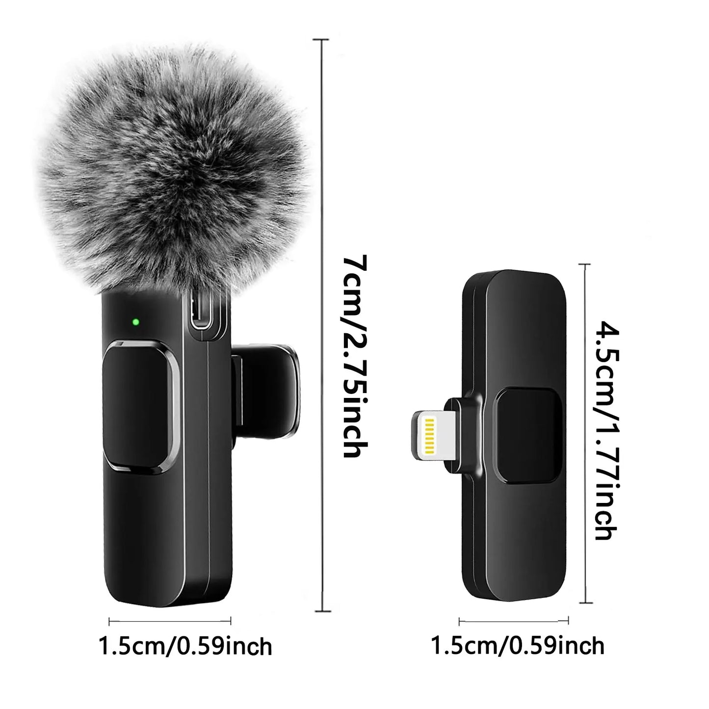 Wireless Lavalier Microphone Audio Video Recording Mini Mic