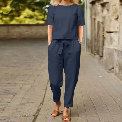 Fashion Women's Cotton Hemp Set