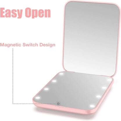 Compact Makeup Mirror with Light