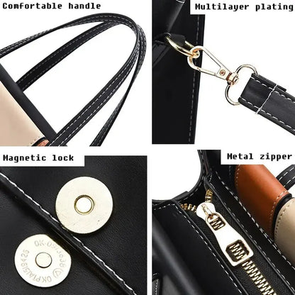 Adjustable Strap Patchwork Handbags