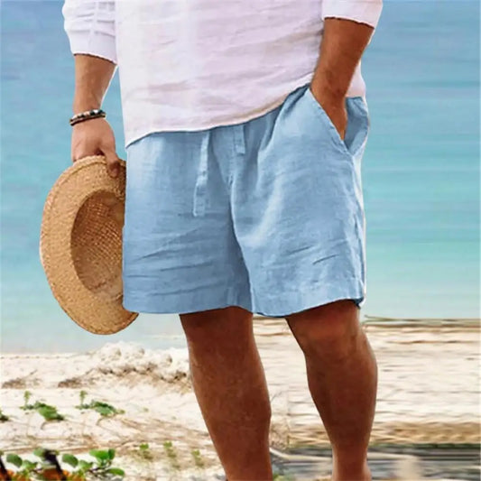 Men's Summer Cotton Casual Linen Shorts