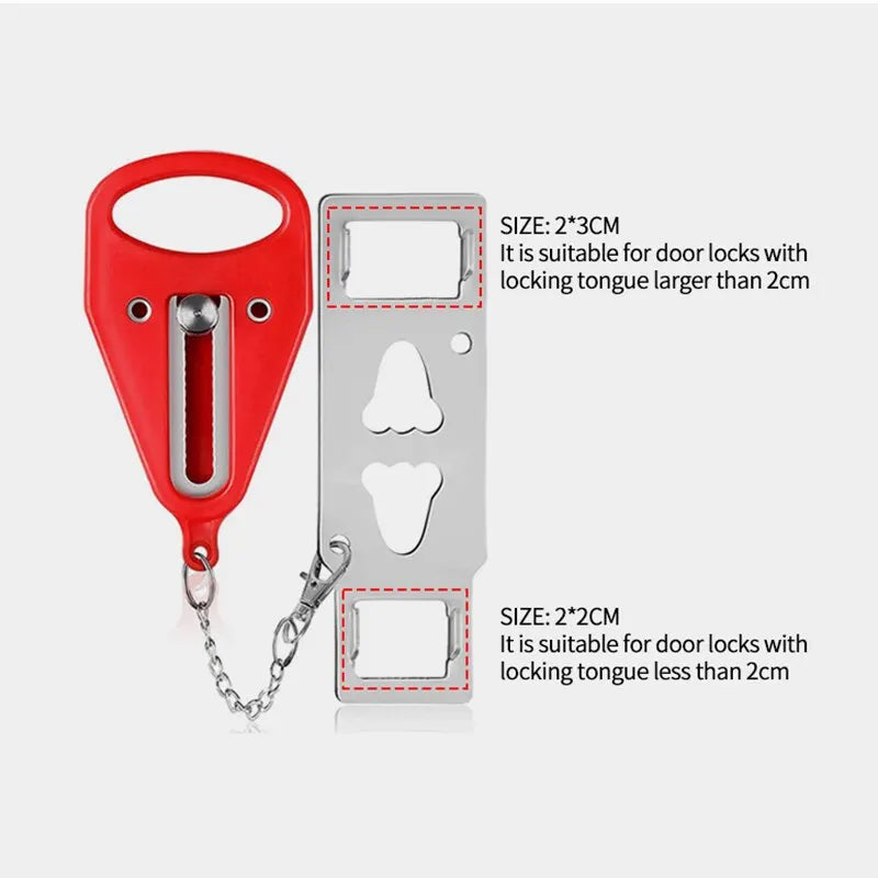 Security Portable Door Lock Latch Hotel Room