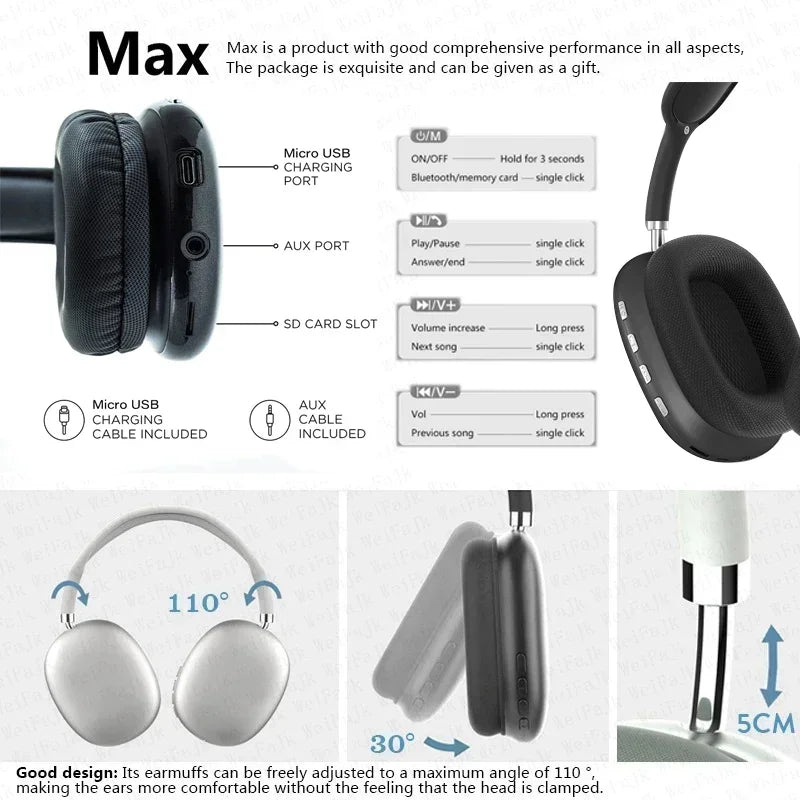 Wireless Bluetooth Noise Cancelling Headphones