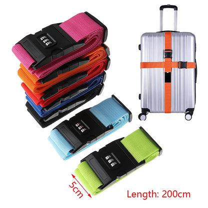 1Pc Travel Luggage Suitcase Secure Lock Strap Belt