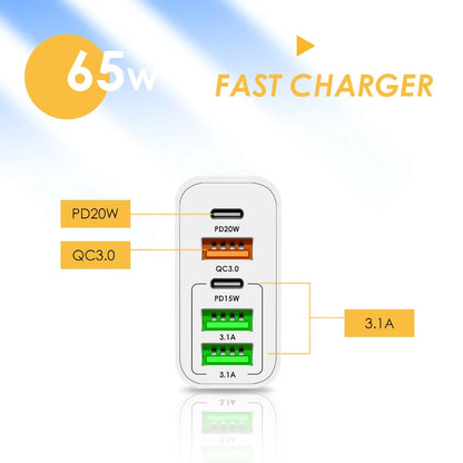 Quick Charge 3.0 USB Charger 65W