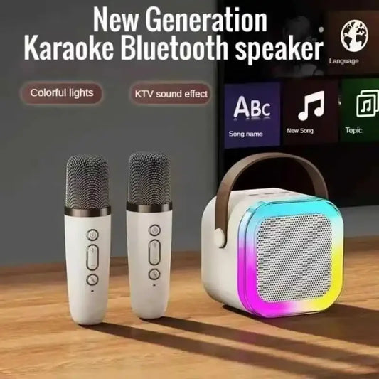 5.3PA Kids Karaoke Machine Portable Bluetooth 5.3 PA Speaker System with 1-2 Wireless Microphones