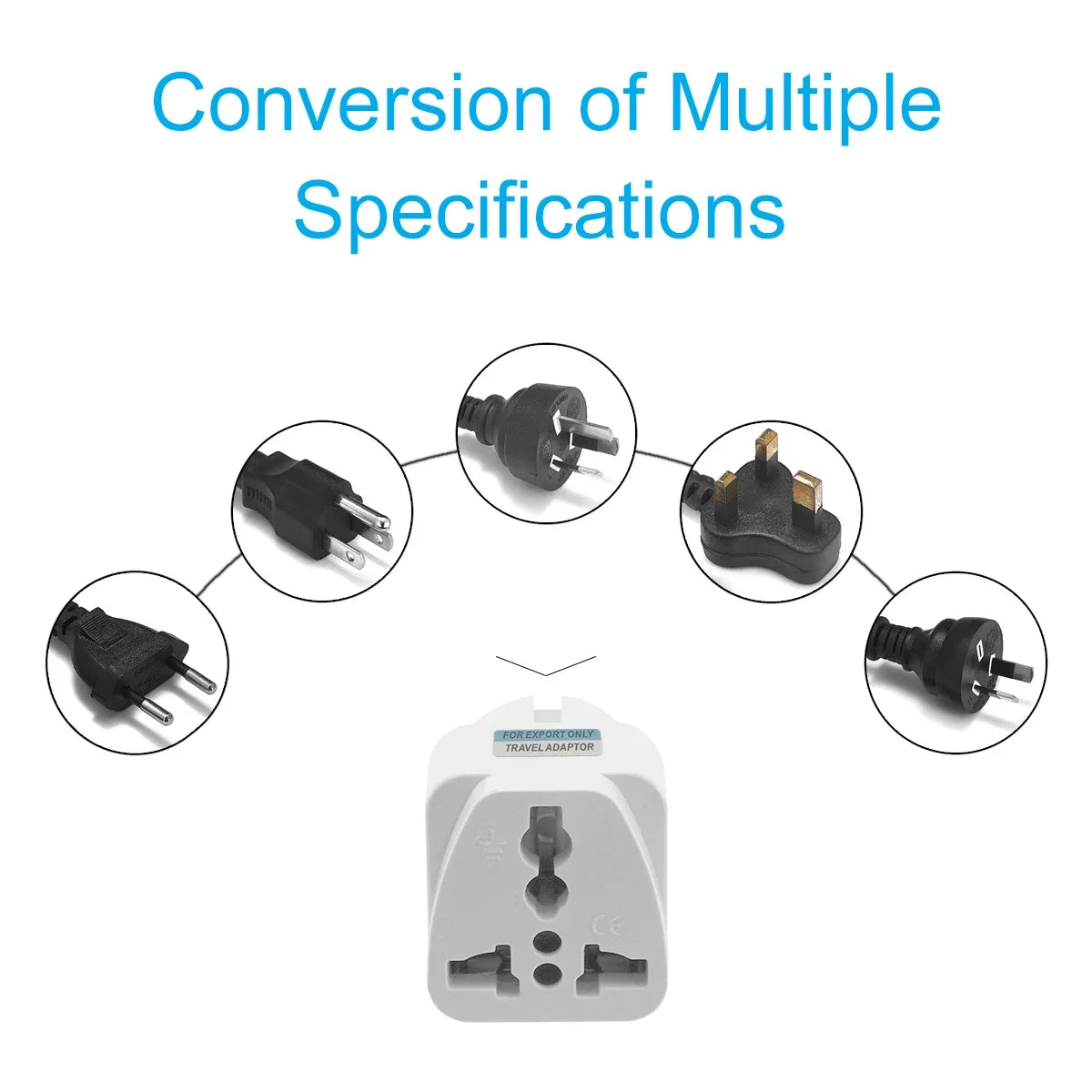 2/3 Pin Plug Adapter US To European