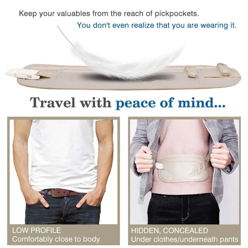 Invisible Travel Waist Packs Pouch