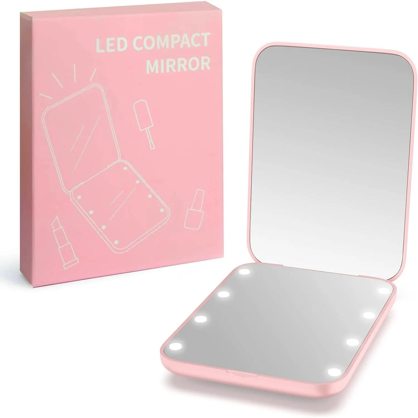 Compact Makeup Mirror with Light