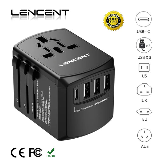 LENCENT Universal Travel Adapter