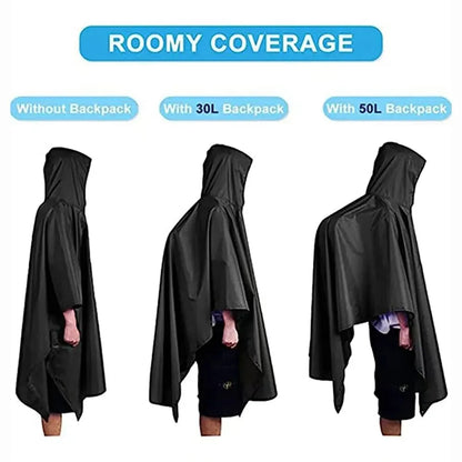 3 In 1 Outdoor Waterproof Rain Poncho