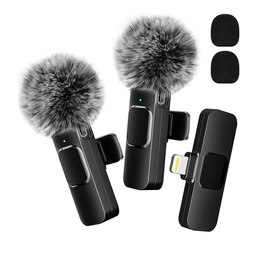 Wireless Lavalier Microphone Audio Video Recording Mini Mic